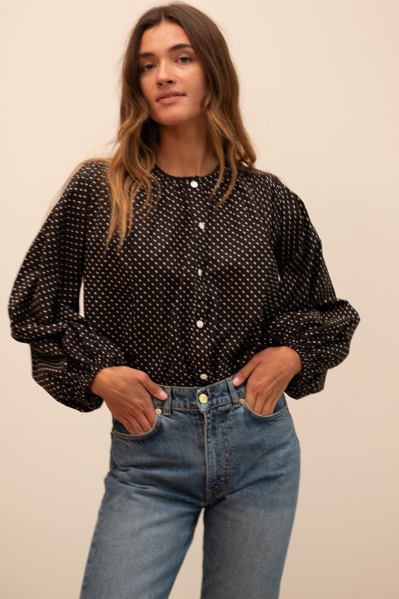 MILLE Clothing Cecily Top in Polka Dot