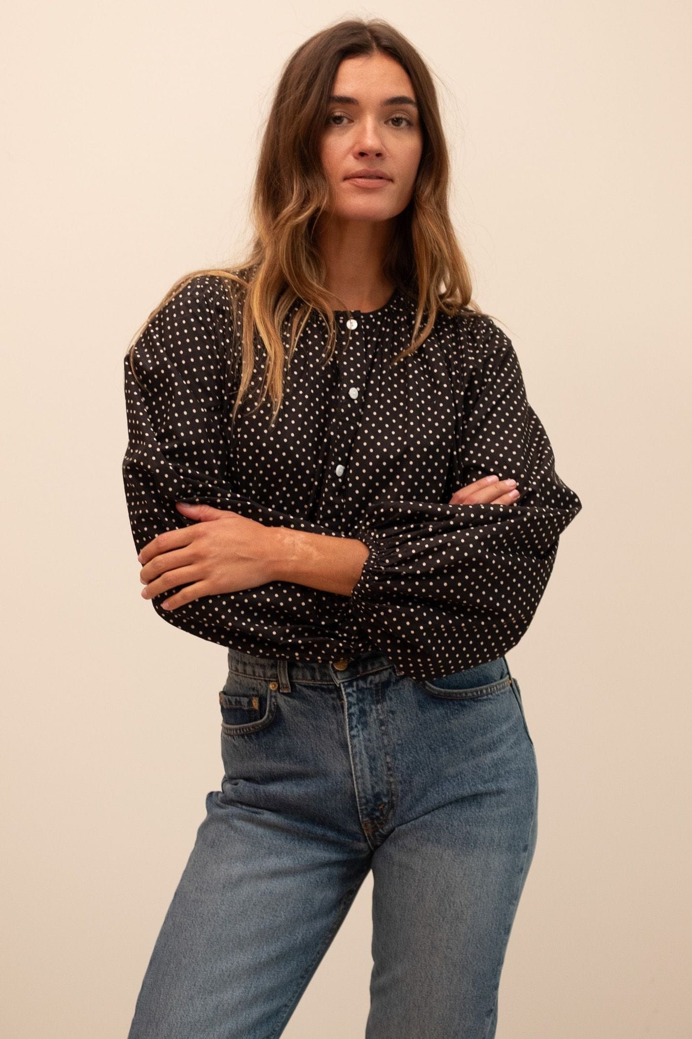 MILLE Clothing Cecily Top in Polka Dot