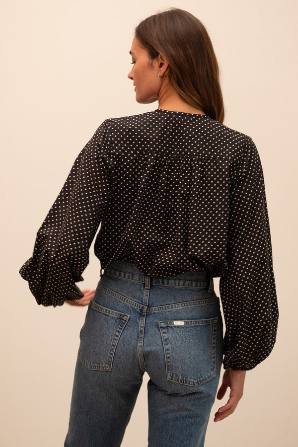 Cecily Top in Polka Dot — view 4