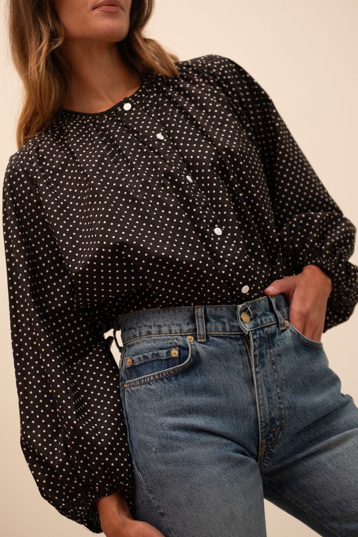MILLE Clothing Cecily Top in Polka Dot