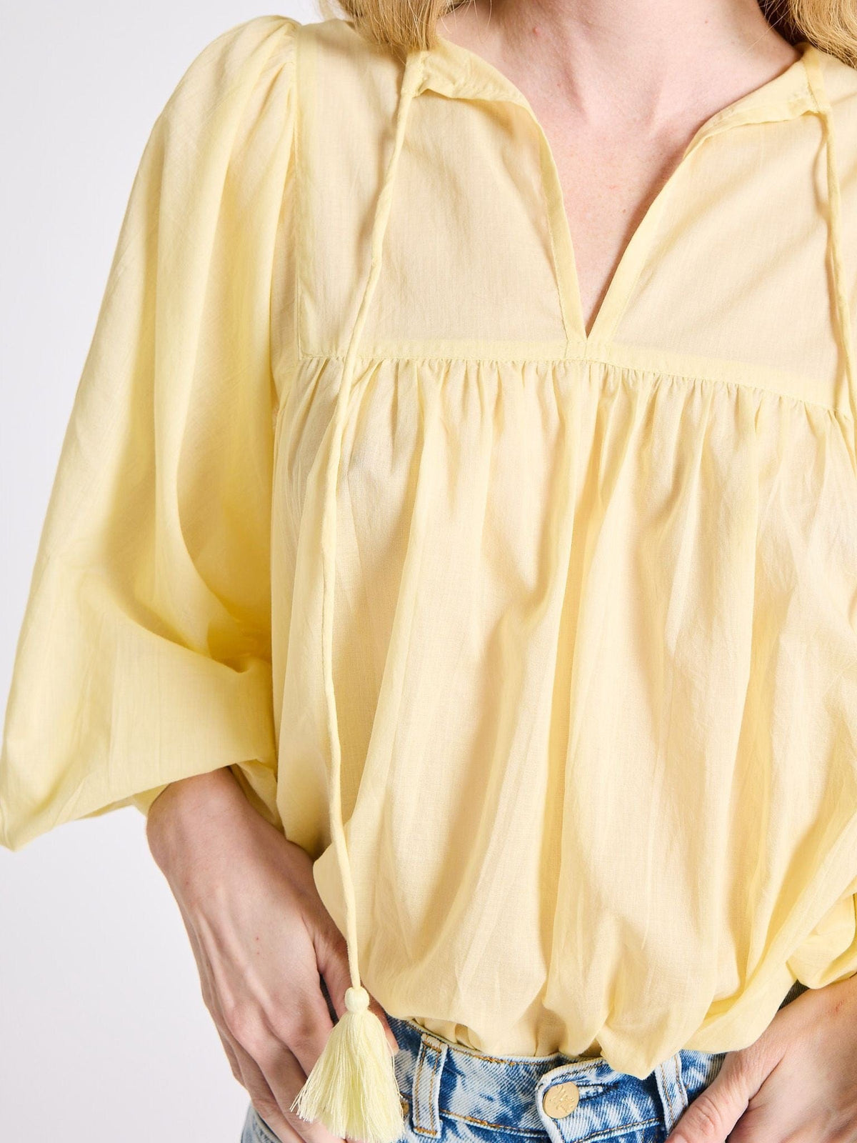 Charlie Top in Buttercream — The cloth