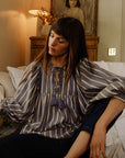 MILLE Clothing Charlie Top in Chambray Stripe