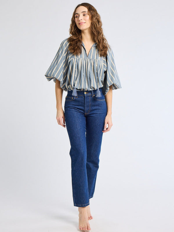 Charlie Top in Chambray Stripe — view 9