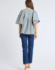MILLE Clothing Charlie Top in Chambray Stripe