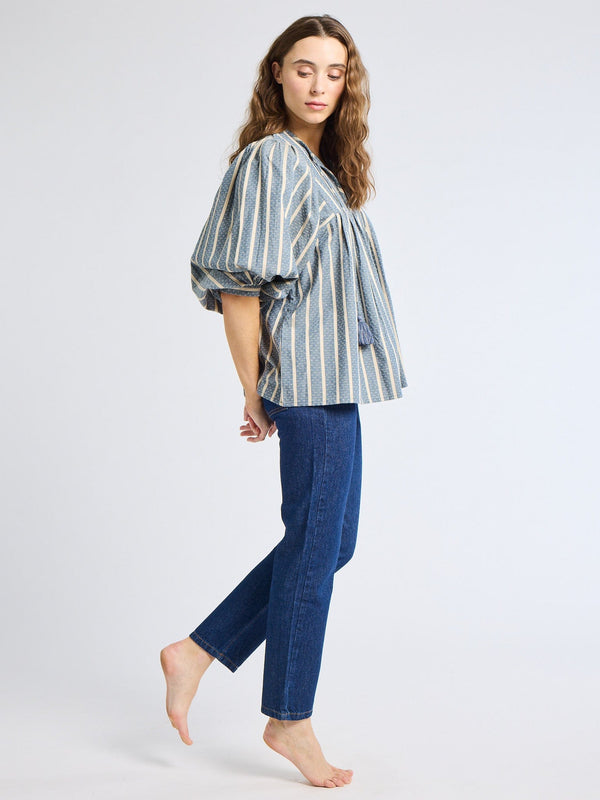 Charlie Top in Chambray Stripe — view 6