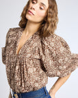 MILLE Clothing Charlie Top in Cocoa Floral