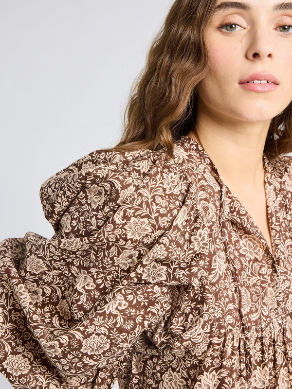 Charlie Top in Cocoa Floral — view 7