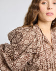 MILLE Clothing Charlie Top in Cocoa Floral