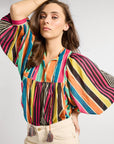 MILLE Clothing Charlie Top in Ibiza Stripe