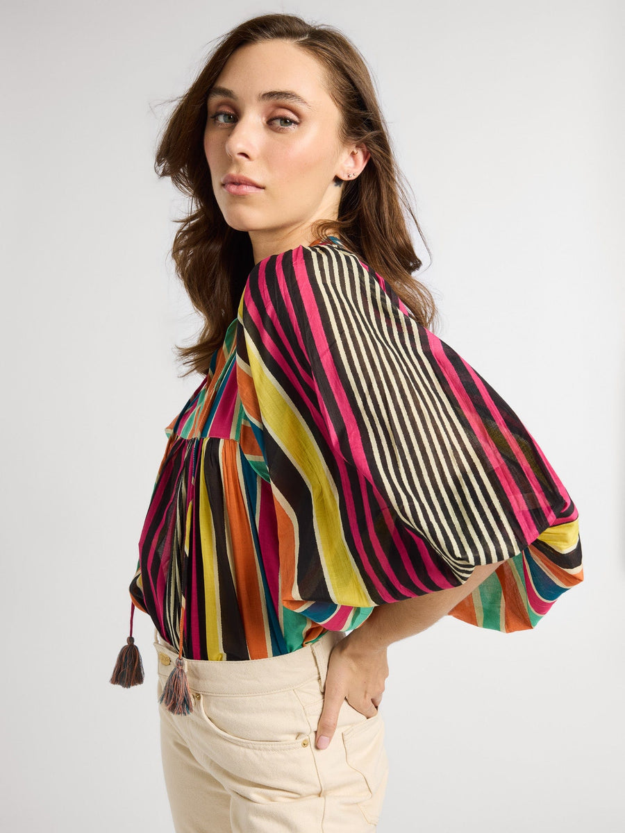 Charlie Top in Ibiza Stripe — alternate view