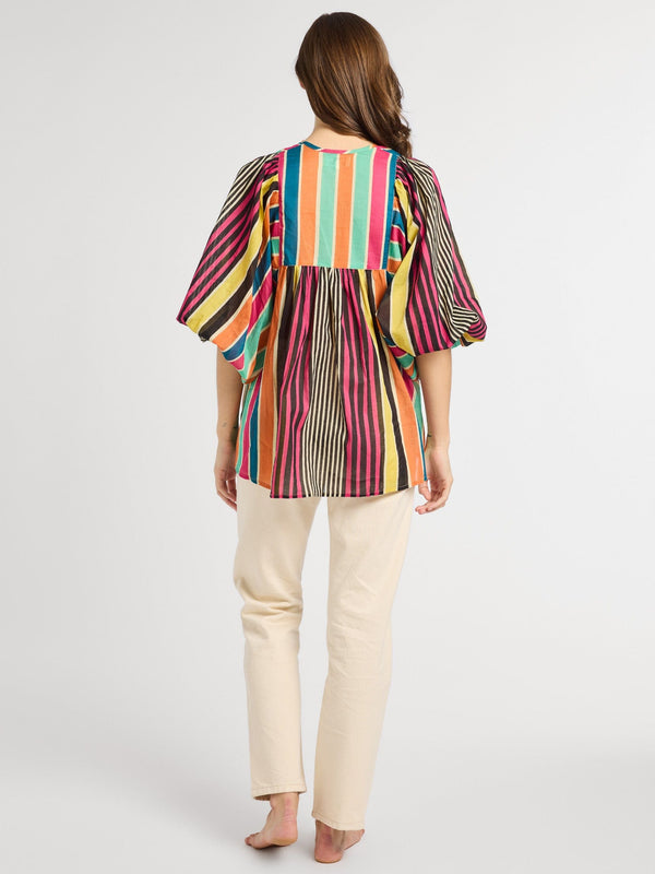 Charlie Top in Ibiza Stripe — view 6