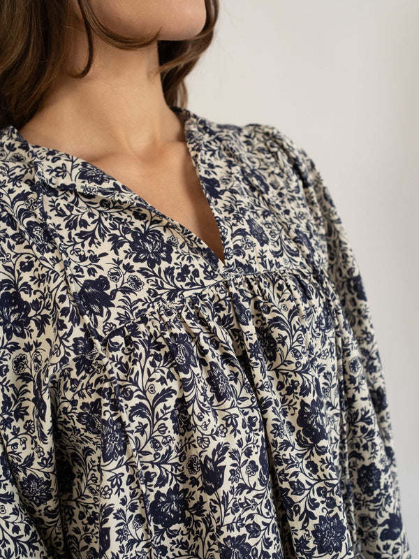Charlie Top in Indigo Floral — view 5