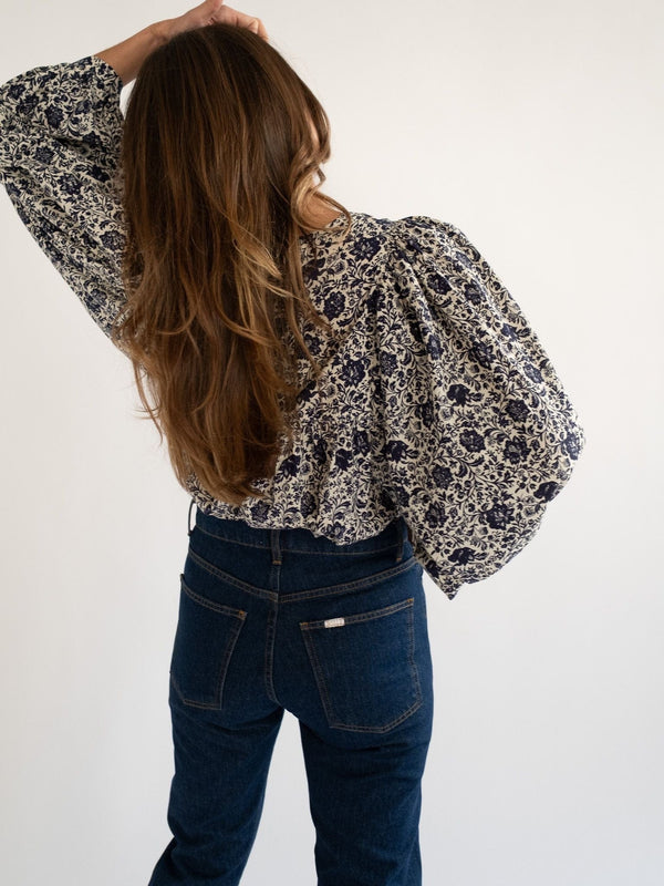 Charlie Top in Indigo Floral — view 11