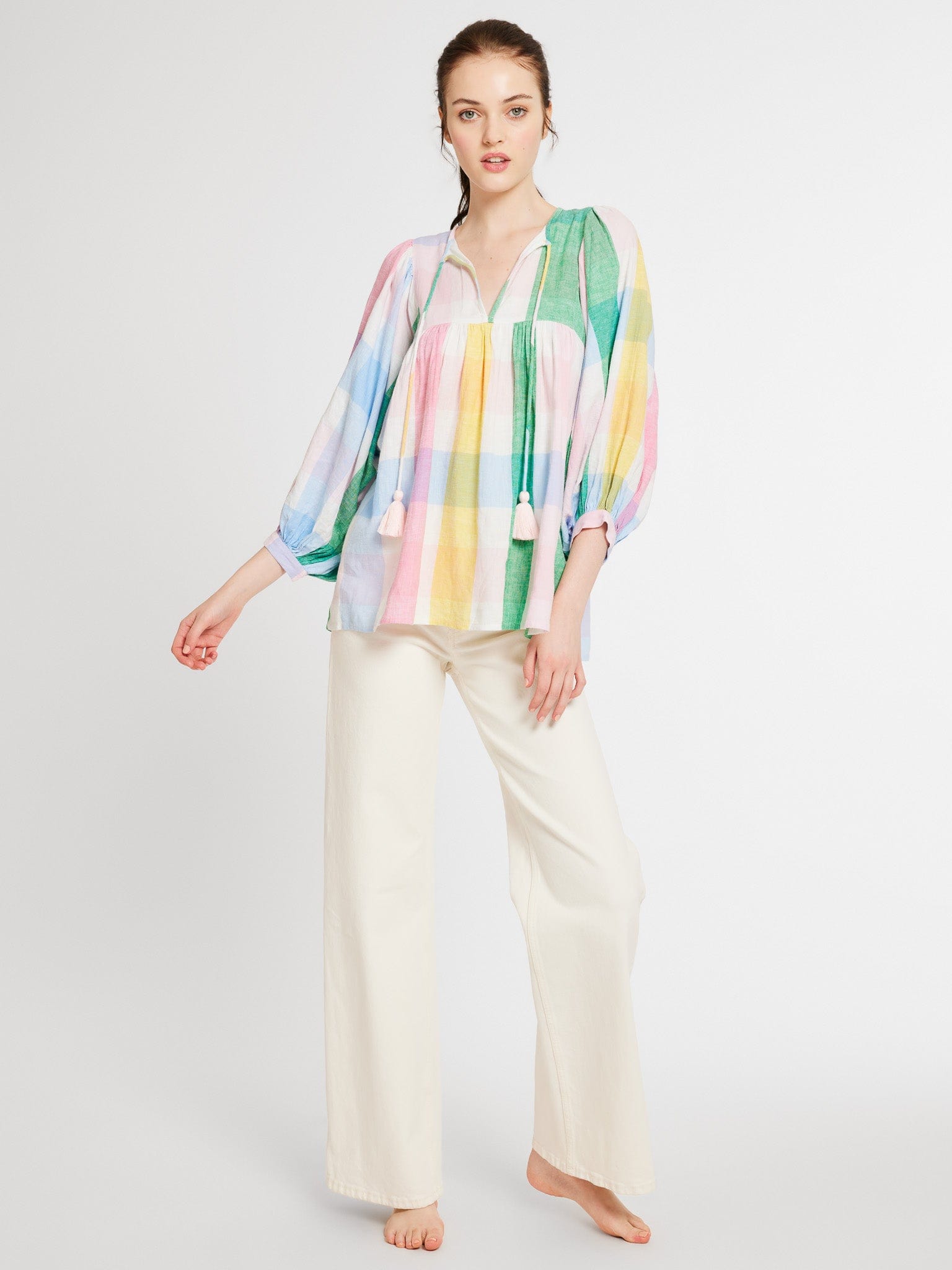 MILLE Clothing Charlie Top in Pastel Plaid