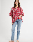 MILLE Clothing Charlie Top in Red Zinnia