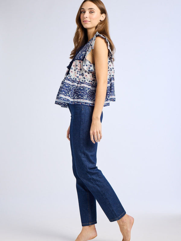Chelsea Top in Navy Floral — view 3