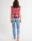 MILLE Clothing Chelsea Top in Red Zinnia