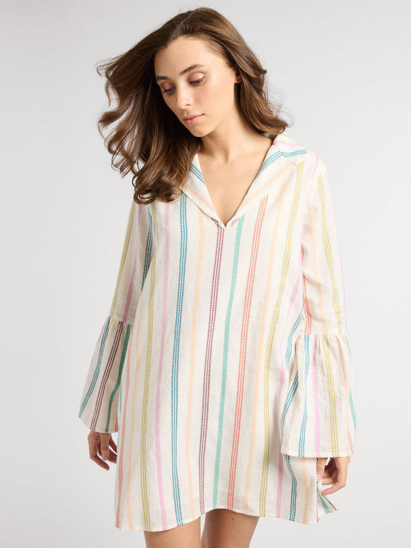 Chloe Dress in Mallorca Stripe — view 1