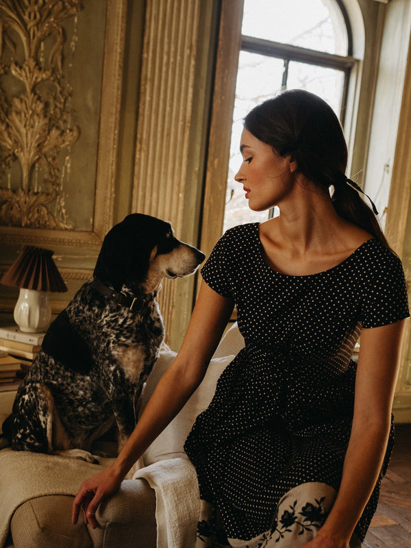 Clementine Dress in Polka Dot — view 2