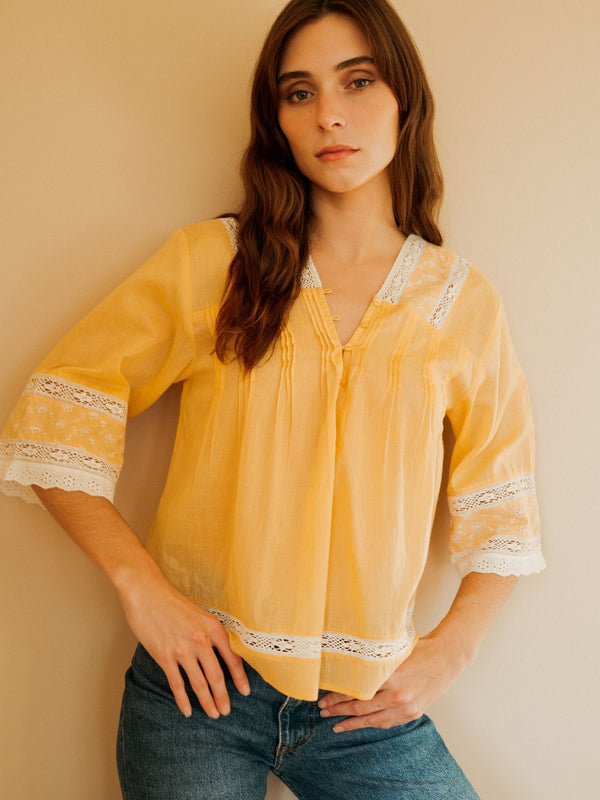 Cleo Top in Apricot — view 1