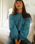 MILLE Clothing Constance Top in Cendre Blue