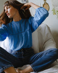 MILLE Clothing Constance Top in Cendre Blue