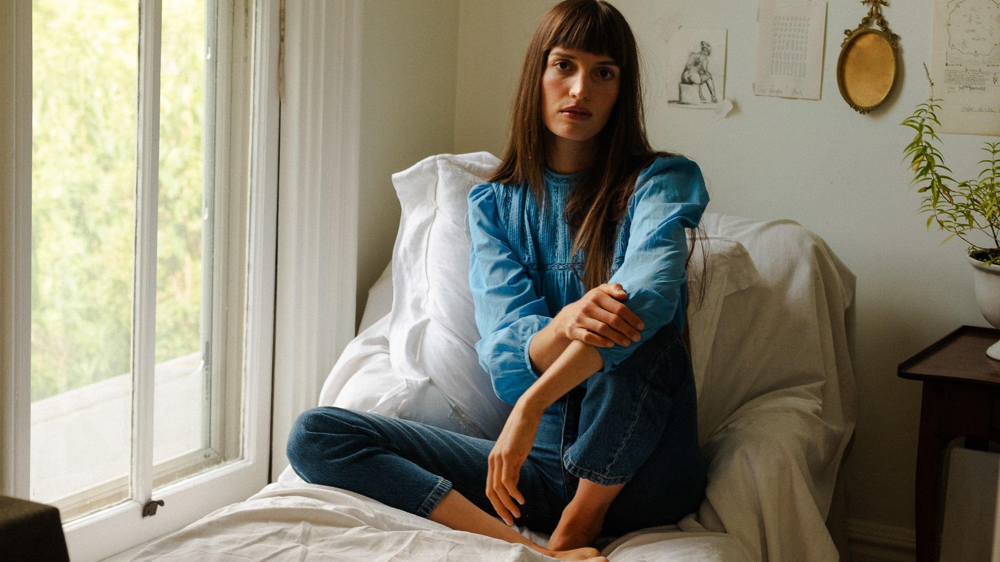 MILLE Clothing Constance Top in Cendre Blue