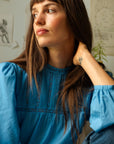 MILLE Clothing Constance Top in Cendre Blue