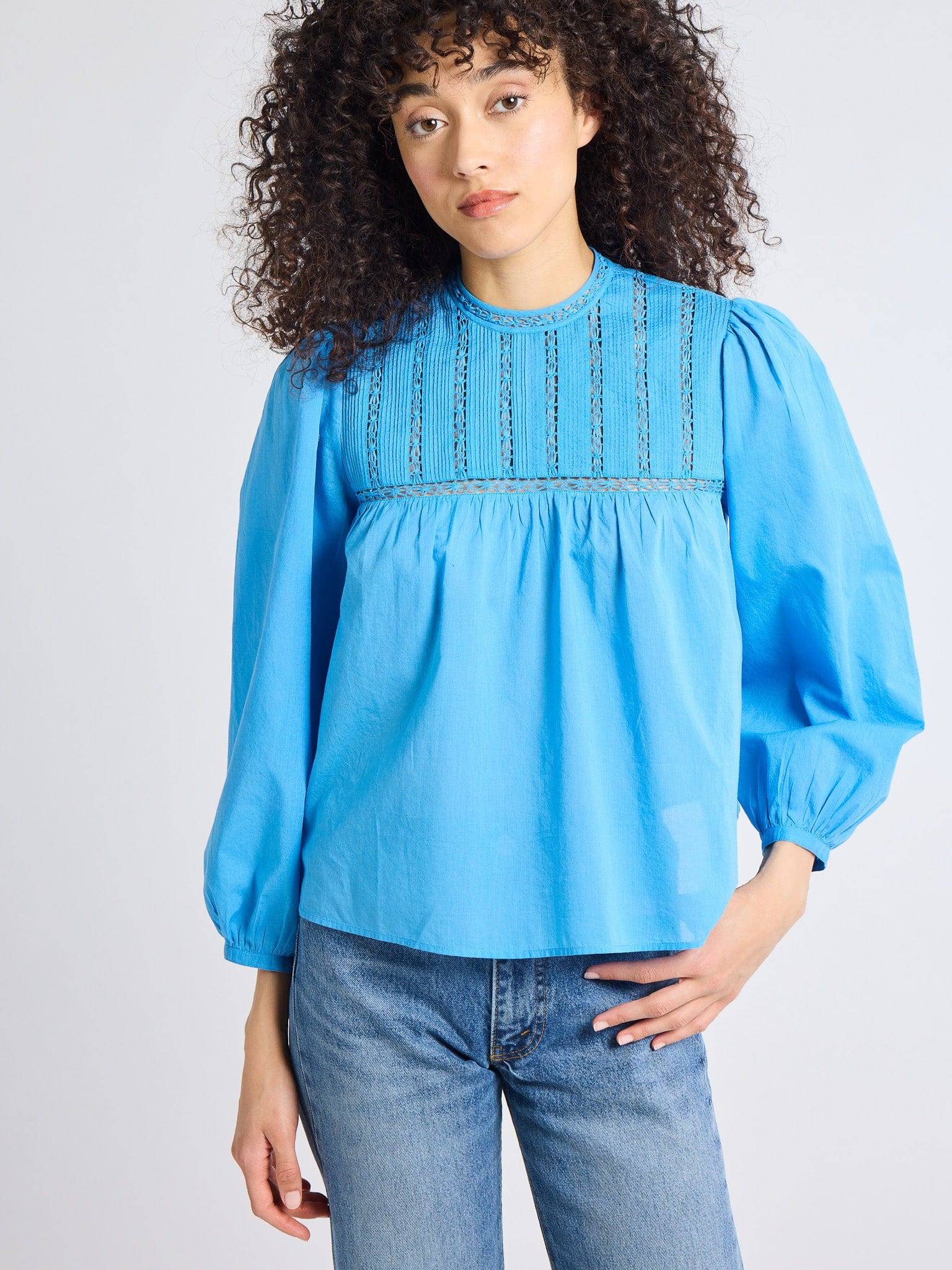 MILLE Clothing Constance Top in Cendre Blue