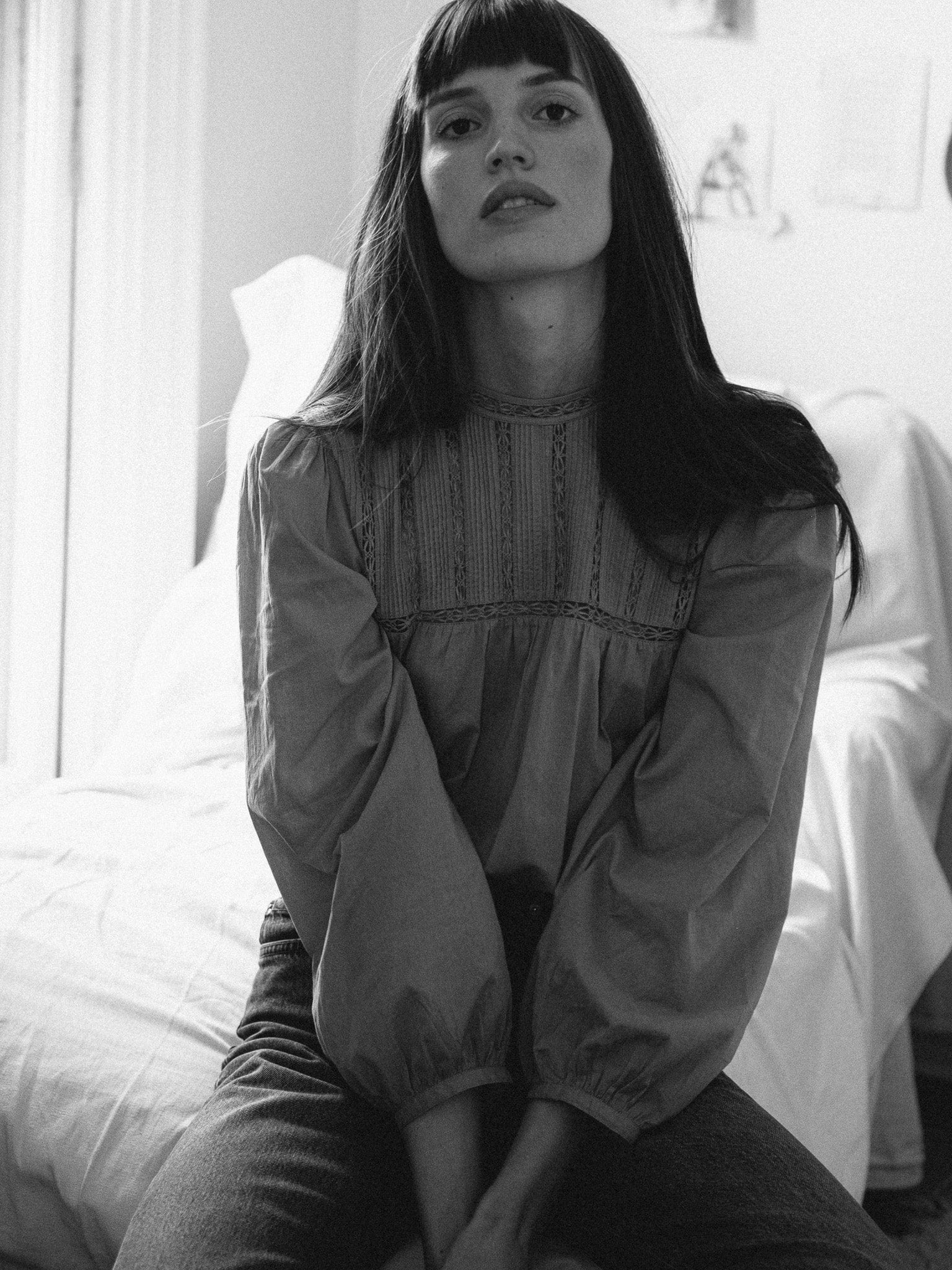 MILLE Clothing Constance Top in Cendre Blue