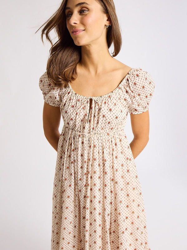 Coralie Dress in Blush Foulard — view 16