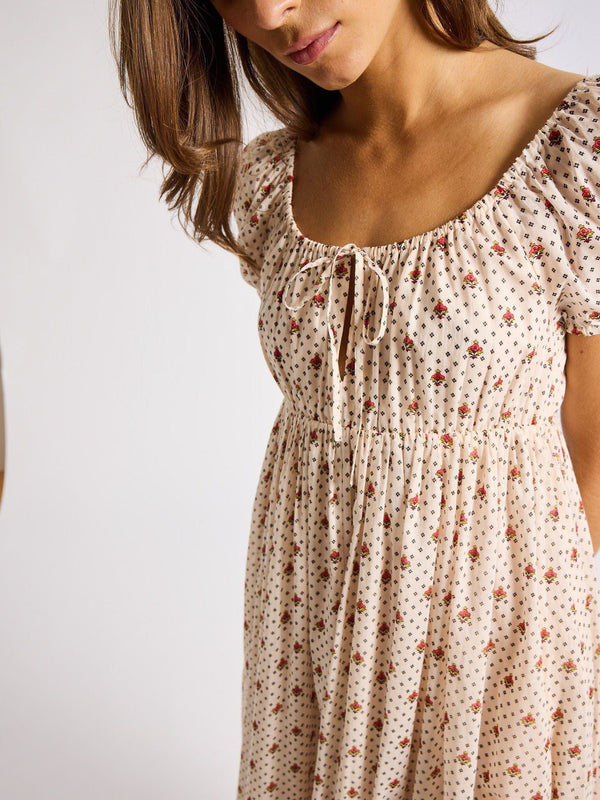 Coralie Dress in Blush Foulard — view 6