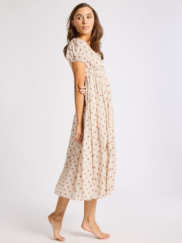 Coralie Dress in Blush Foulard — view 17