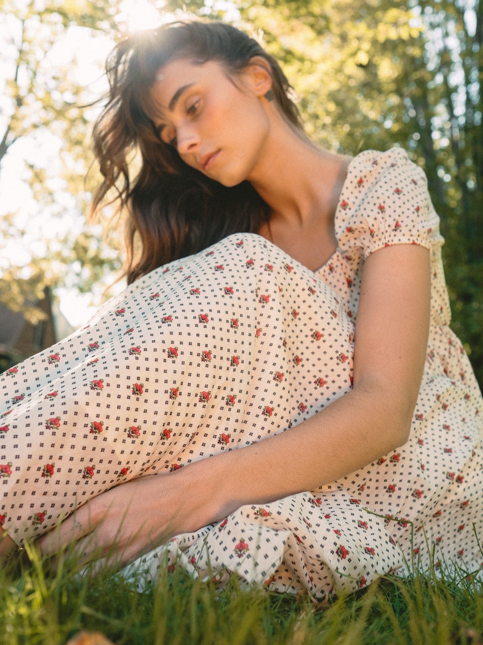 MILLE Clothing Coralie Dress in Blush Foulard