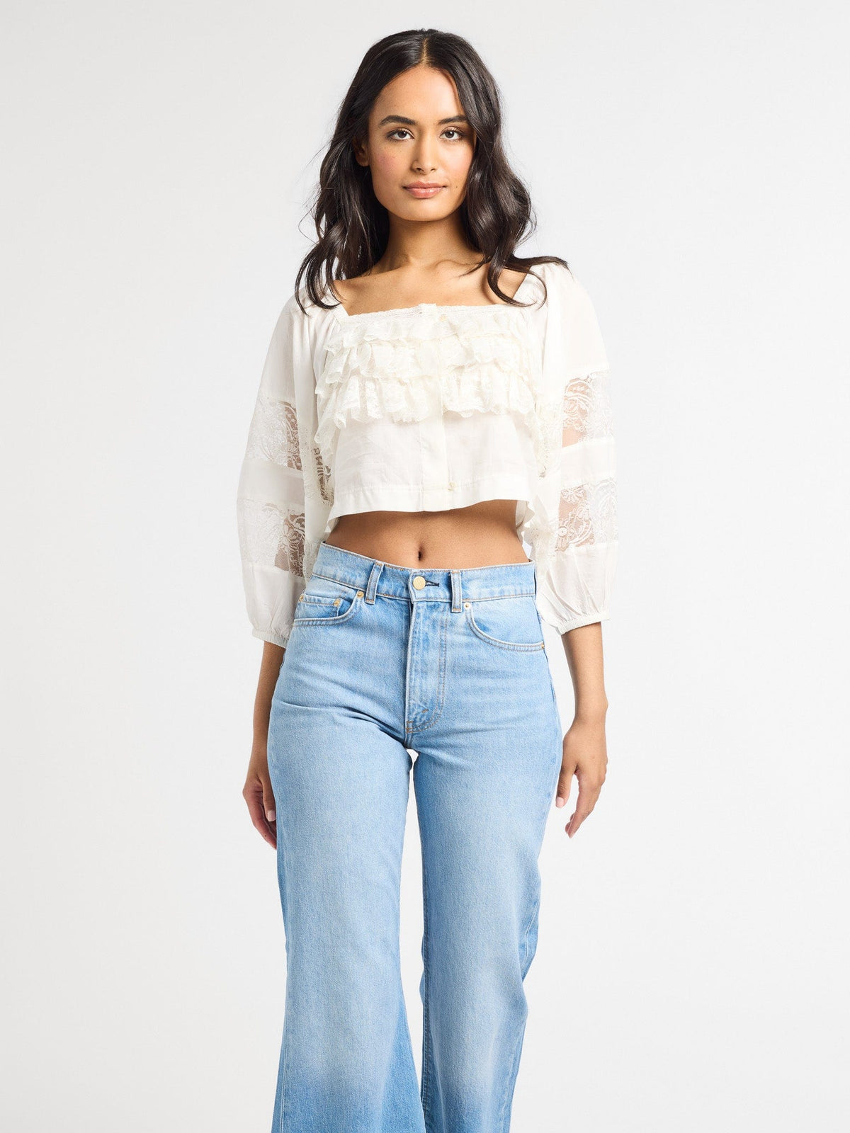 Corinne Top in Ivory — The cut