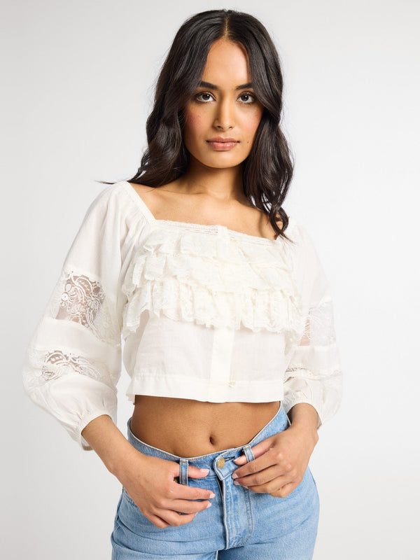 Corinne Top in Ivory — view 1