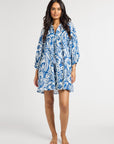 MILLE Clothing Daisy Dress in Blue Hibiscus