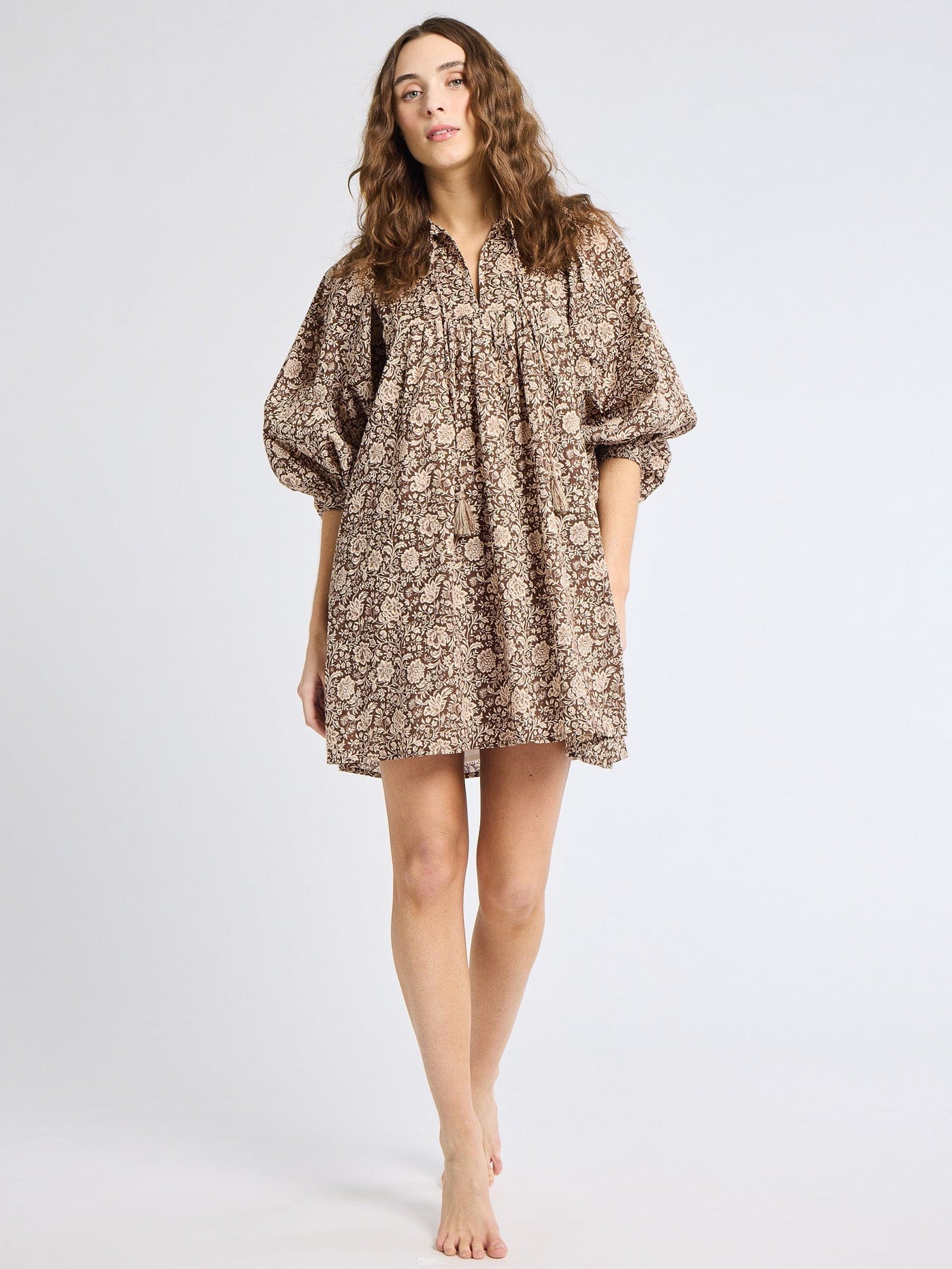MILLE Clothing Daisy Dress in Cocoa Floral