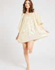 MILLE Clothing Daisy Dress in Gold Lamé