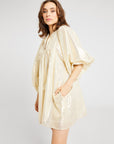 MILLE Clothing Daisy Dress in Gold Lamé