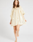 MILLE Clothing Daisy Dress in Gold Lamé