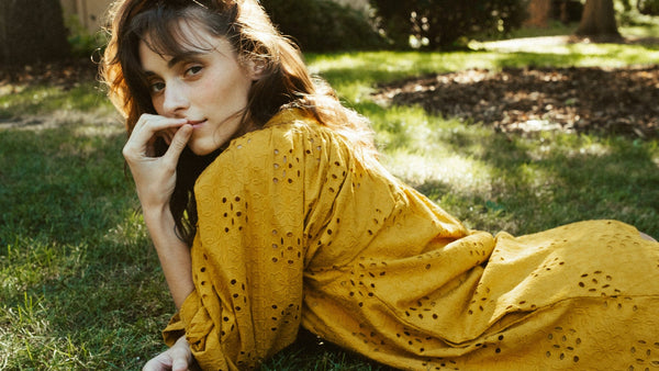 Daisy Dress in Marigold Eyelet — view 10