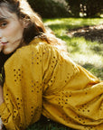 MILLE Clothing Daisy Dress in Marigold Eyelet