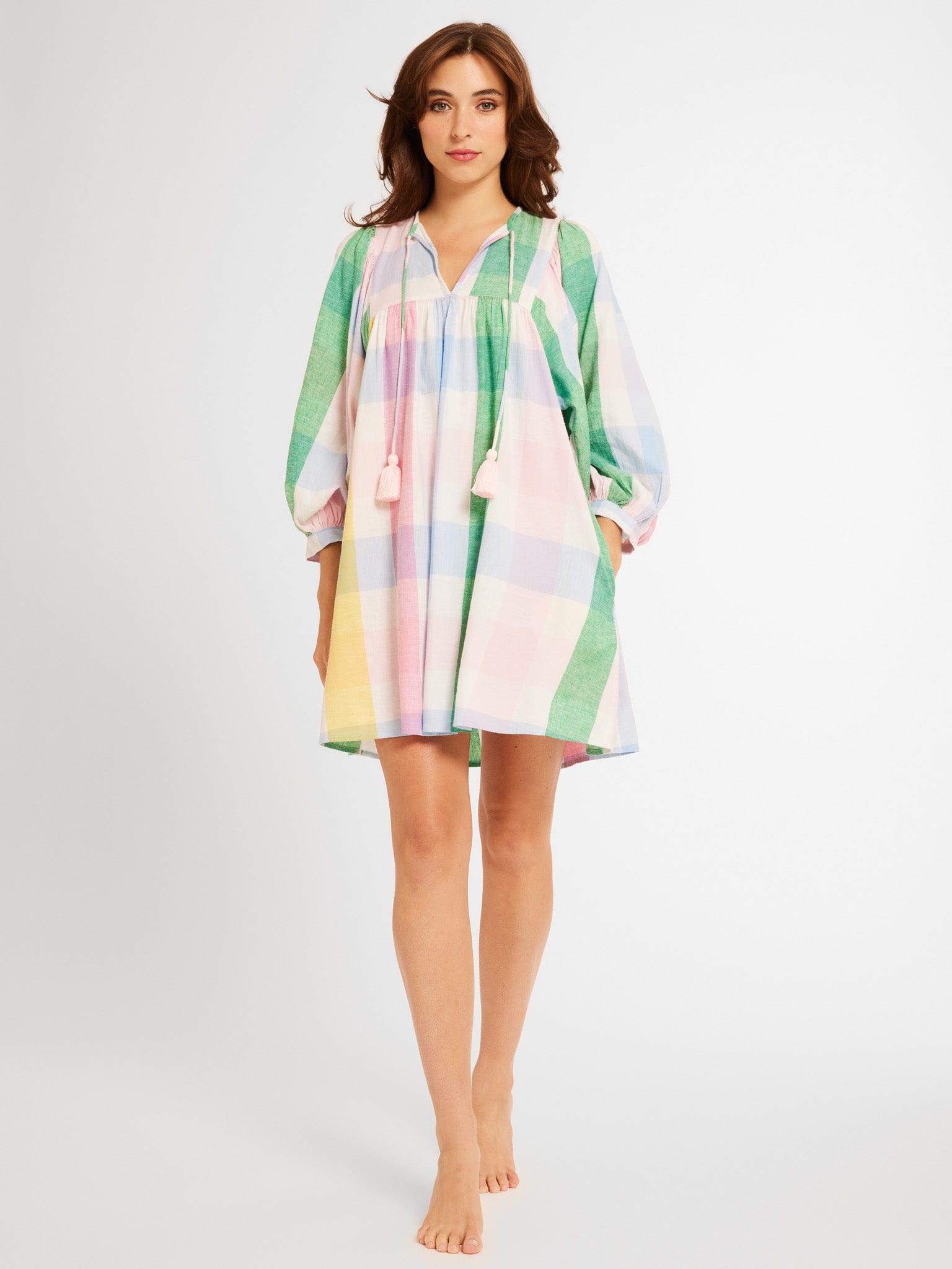 MILLE Clothing Daisy Dress in Pastel Plaid