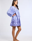 MILLE Clothing Daisy Dress in Periwinkle Embroidery