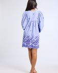 MILLE Clothing Daisy Dress in Periwinkle Embroidery