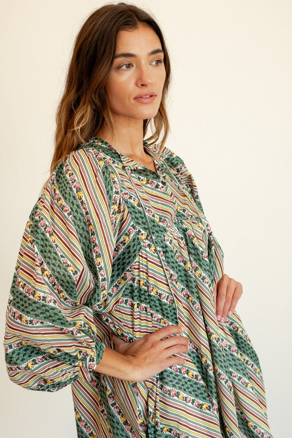 Daisy Dress in Rose Stripe — view 3