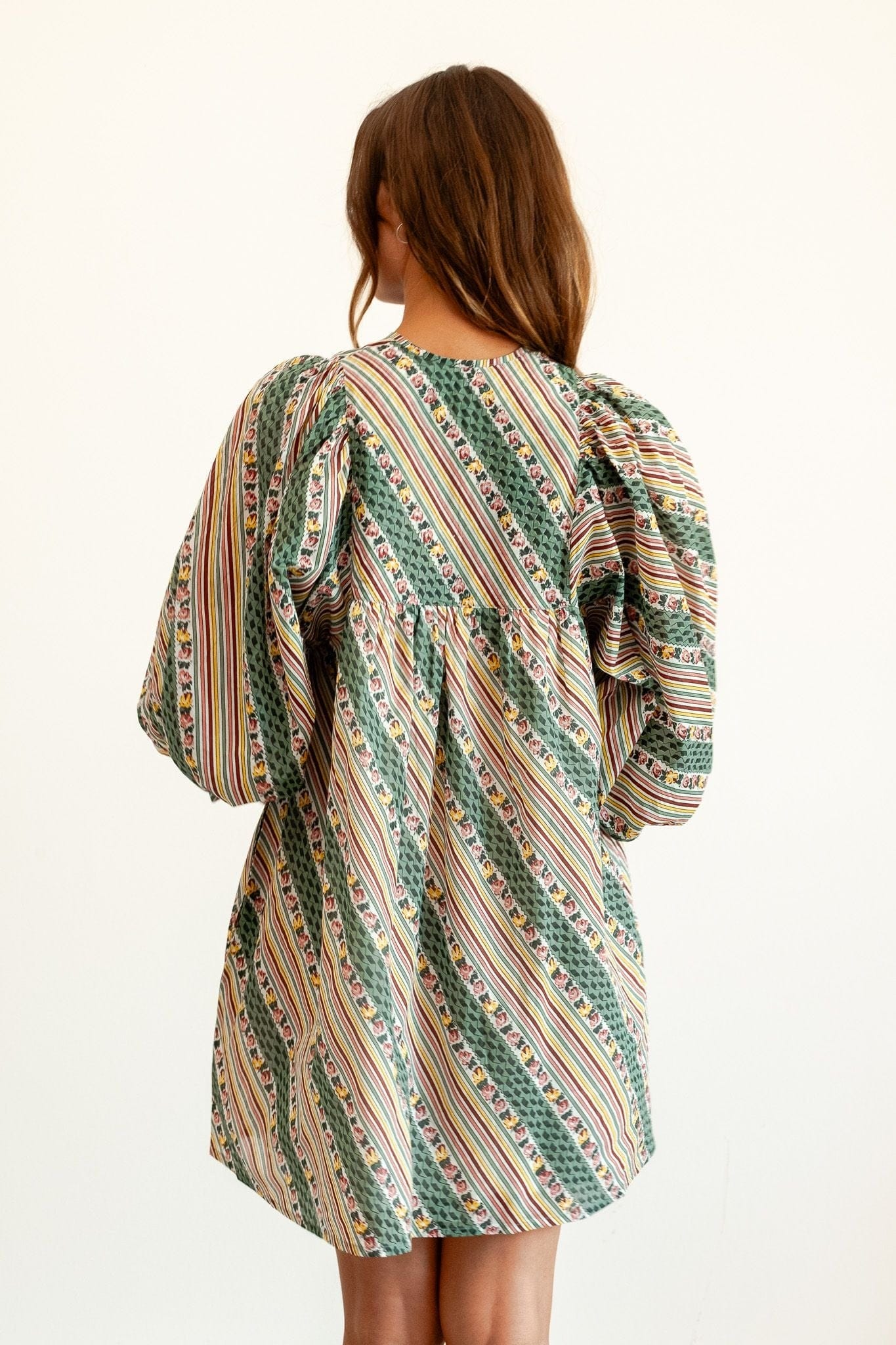 MILLE Clothing Daisy Dress in Rose Stripe