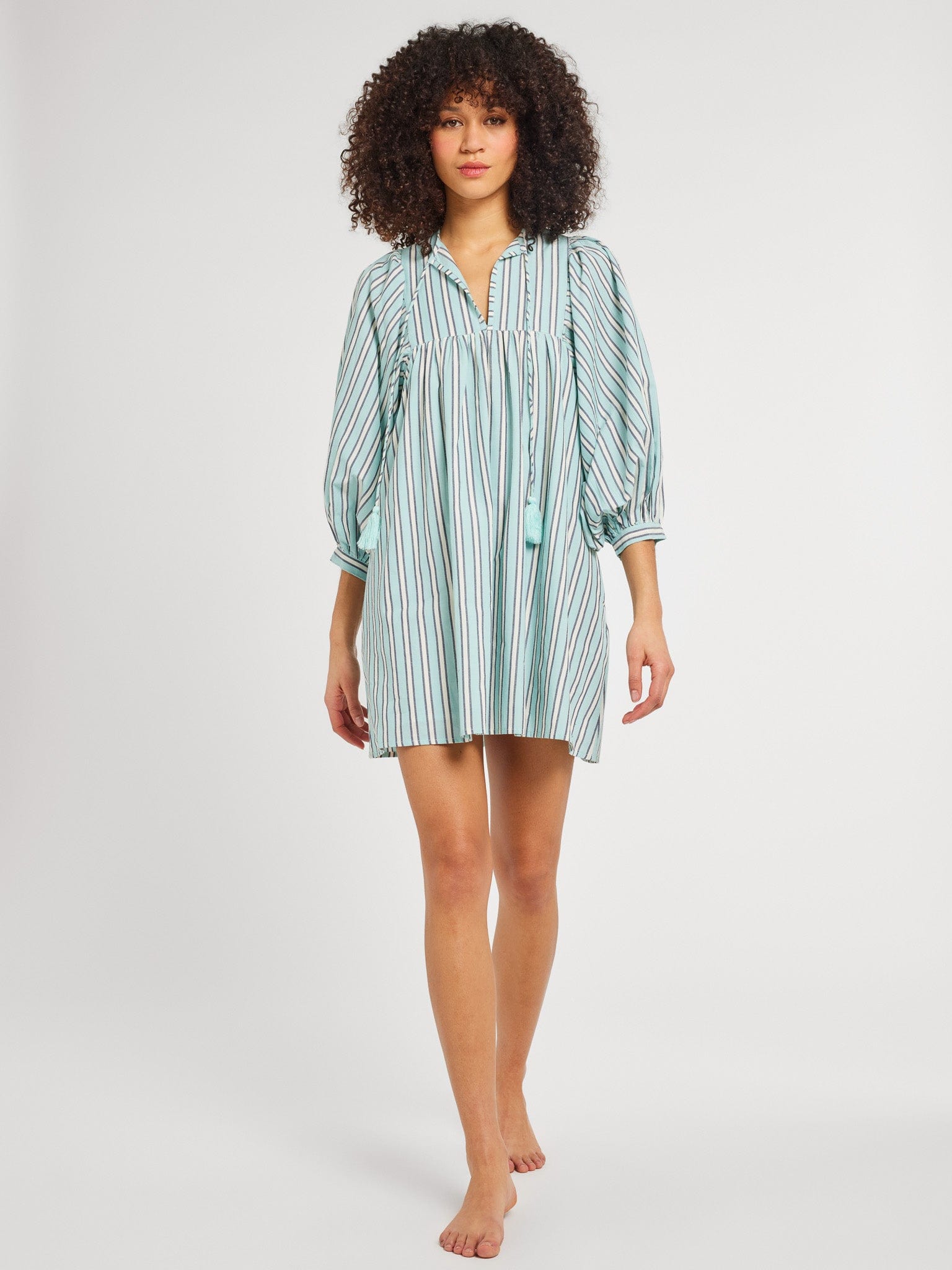 MILLE Clothing Daisy Dress in Seaglass Stripe