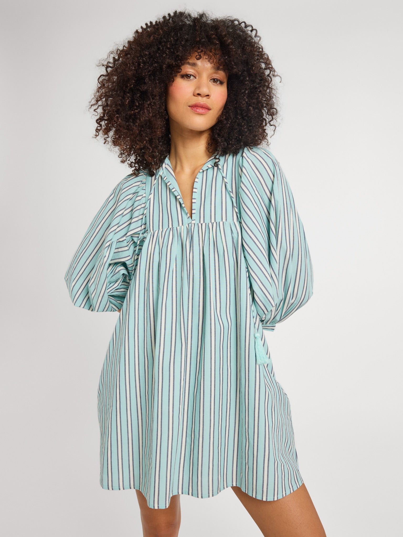 MILLE Clothing Daisy Dress in Seaglass Stripe